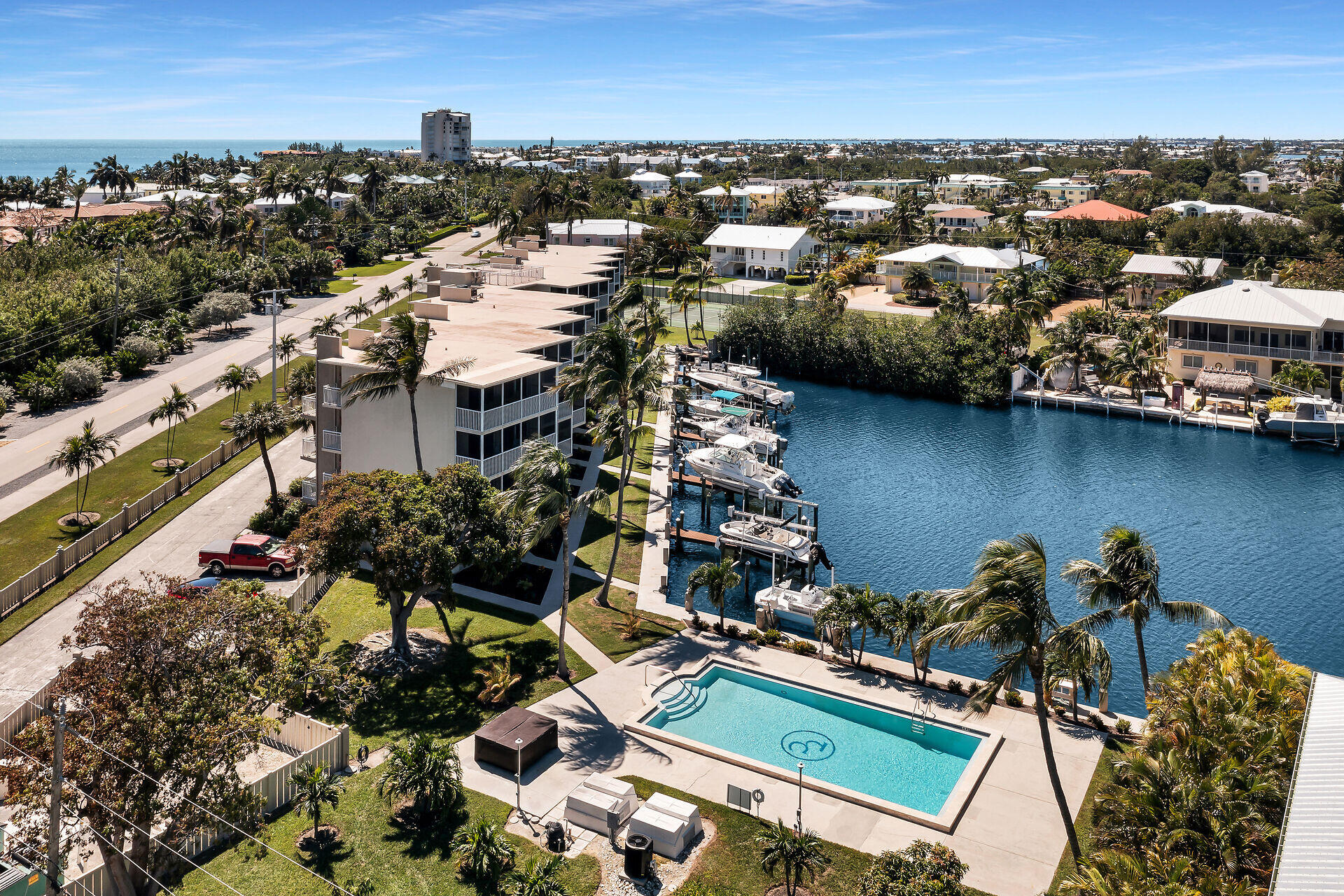 an aerial view of multiple house