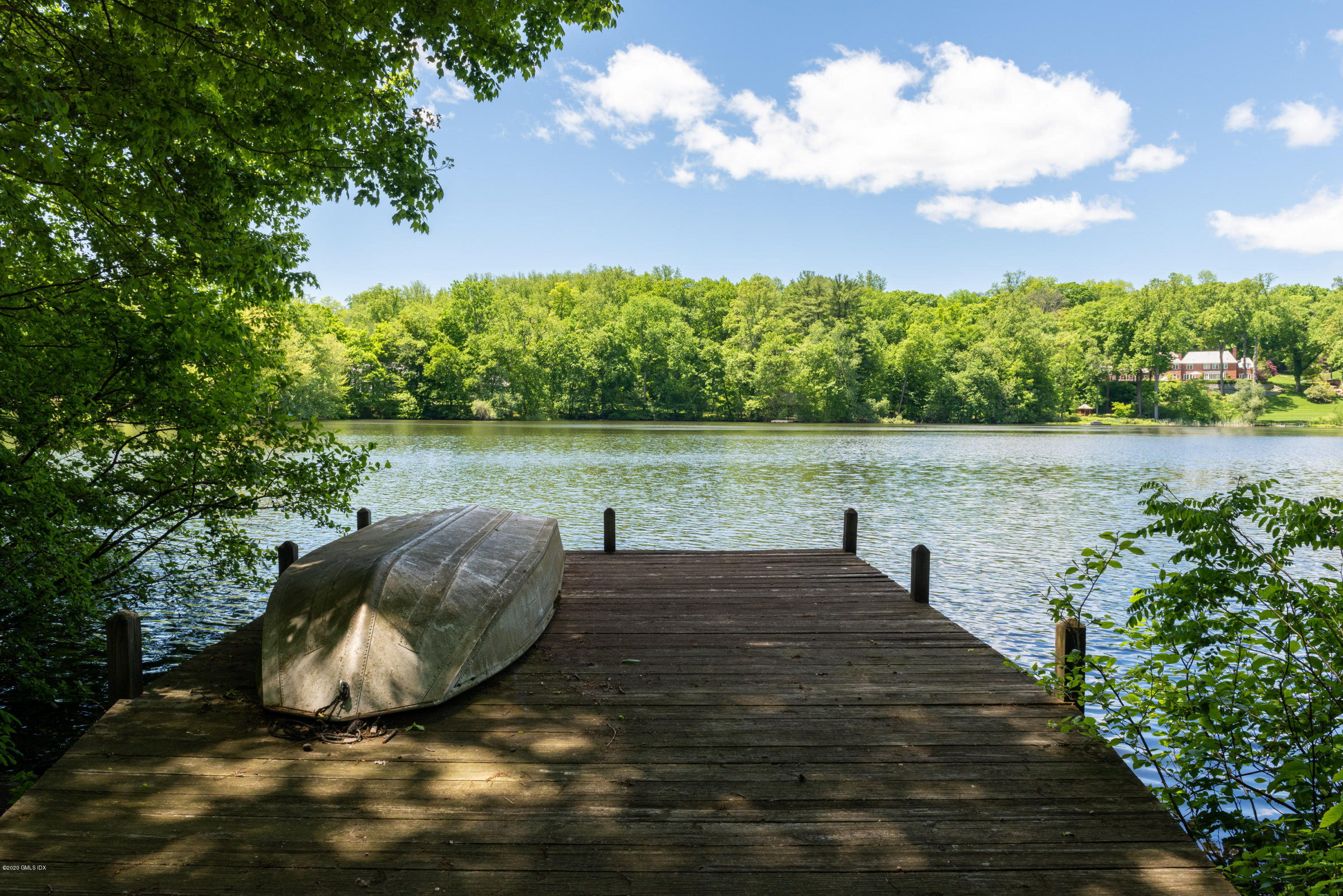 a view of a lake with an outdoor space