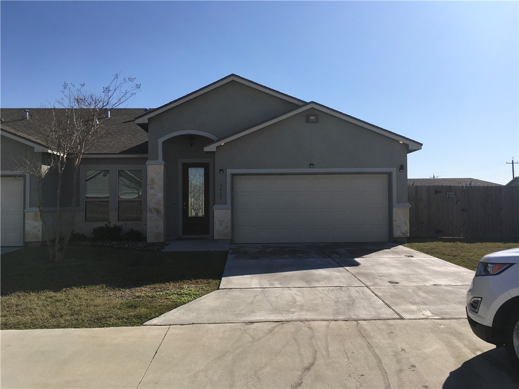 a front view of a house