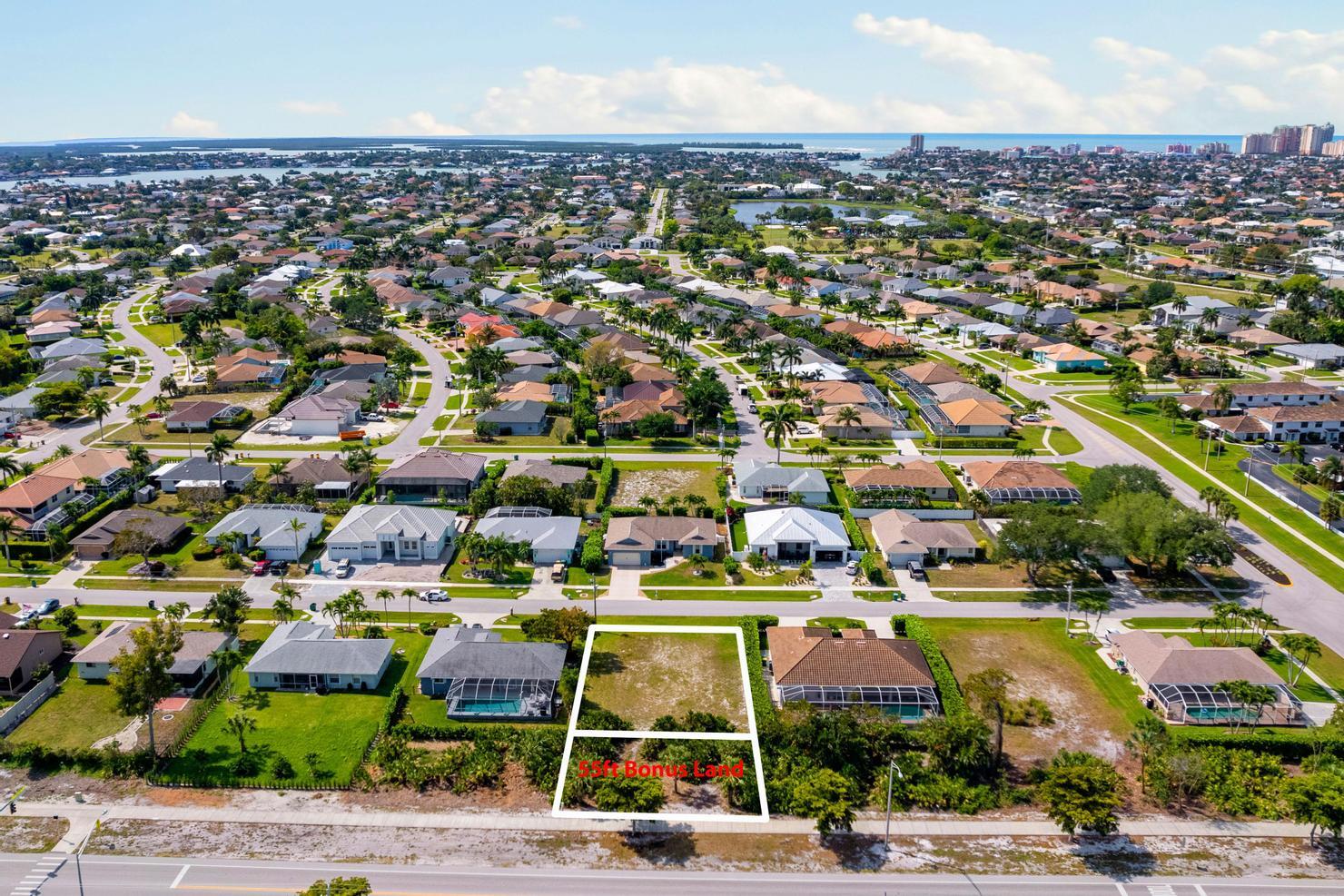 an aerial view of multiple house