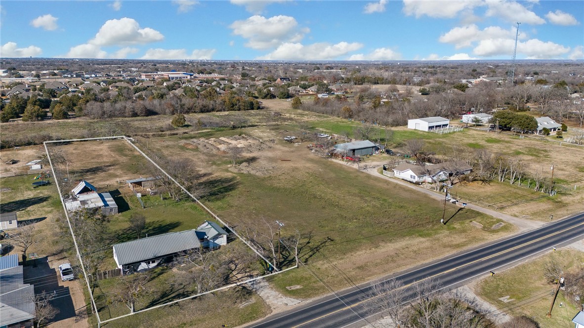 an aerial view of a residential houses