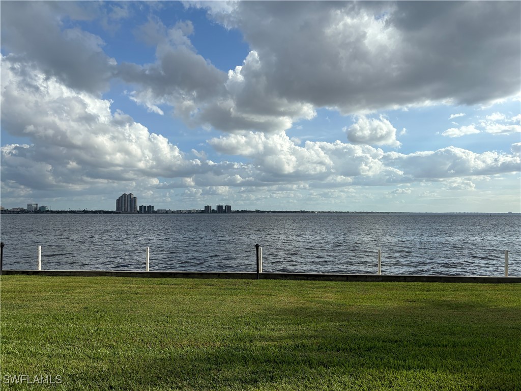 a view of lake and mountain