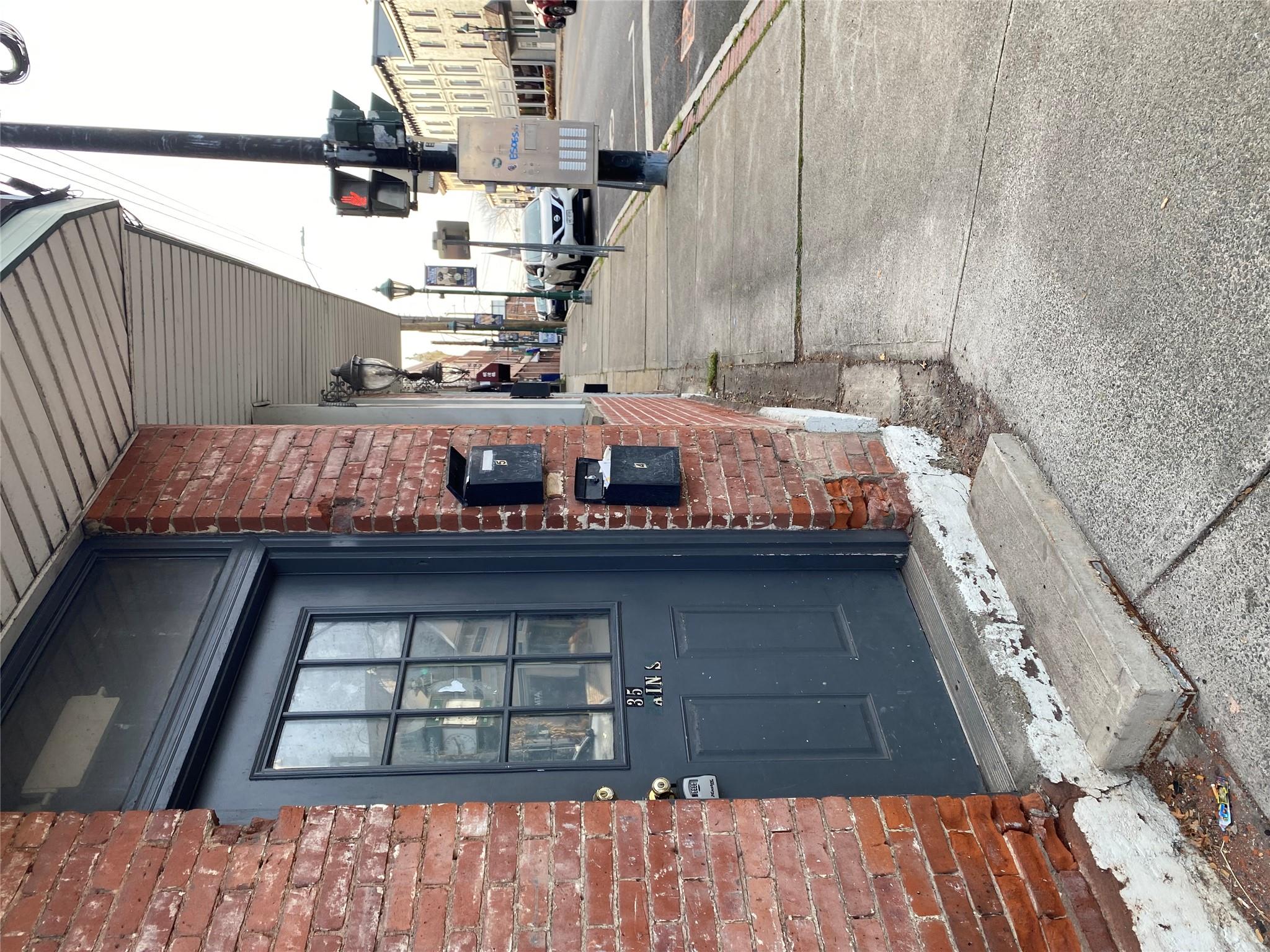 a view of a entryway of the house