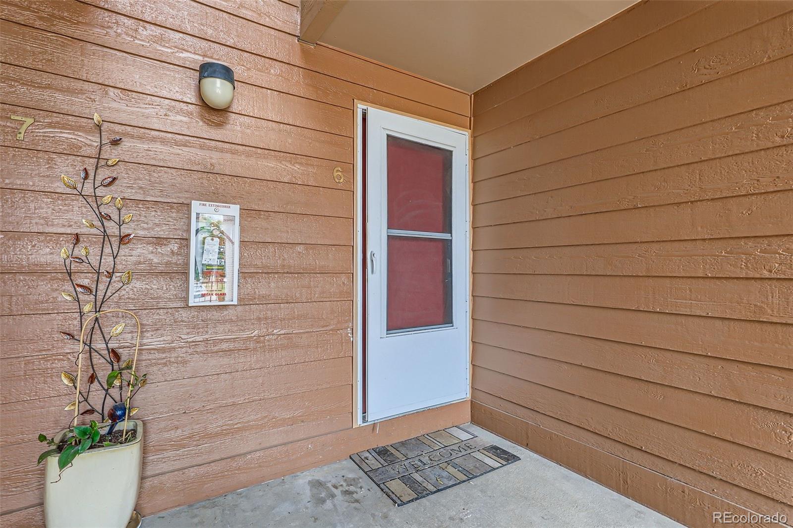 a view of front door