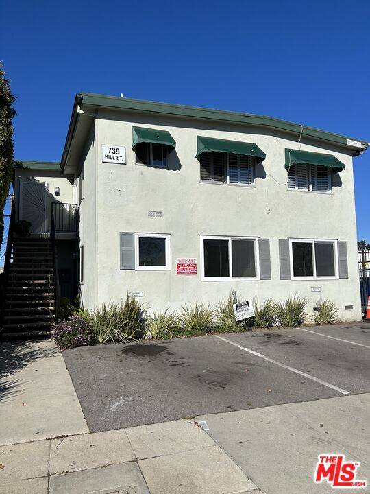 a front view of a building