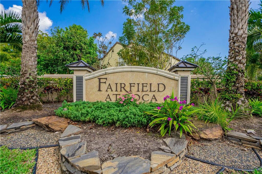 a view of a sign in a yard