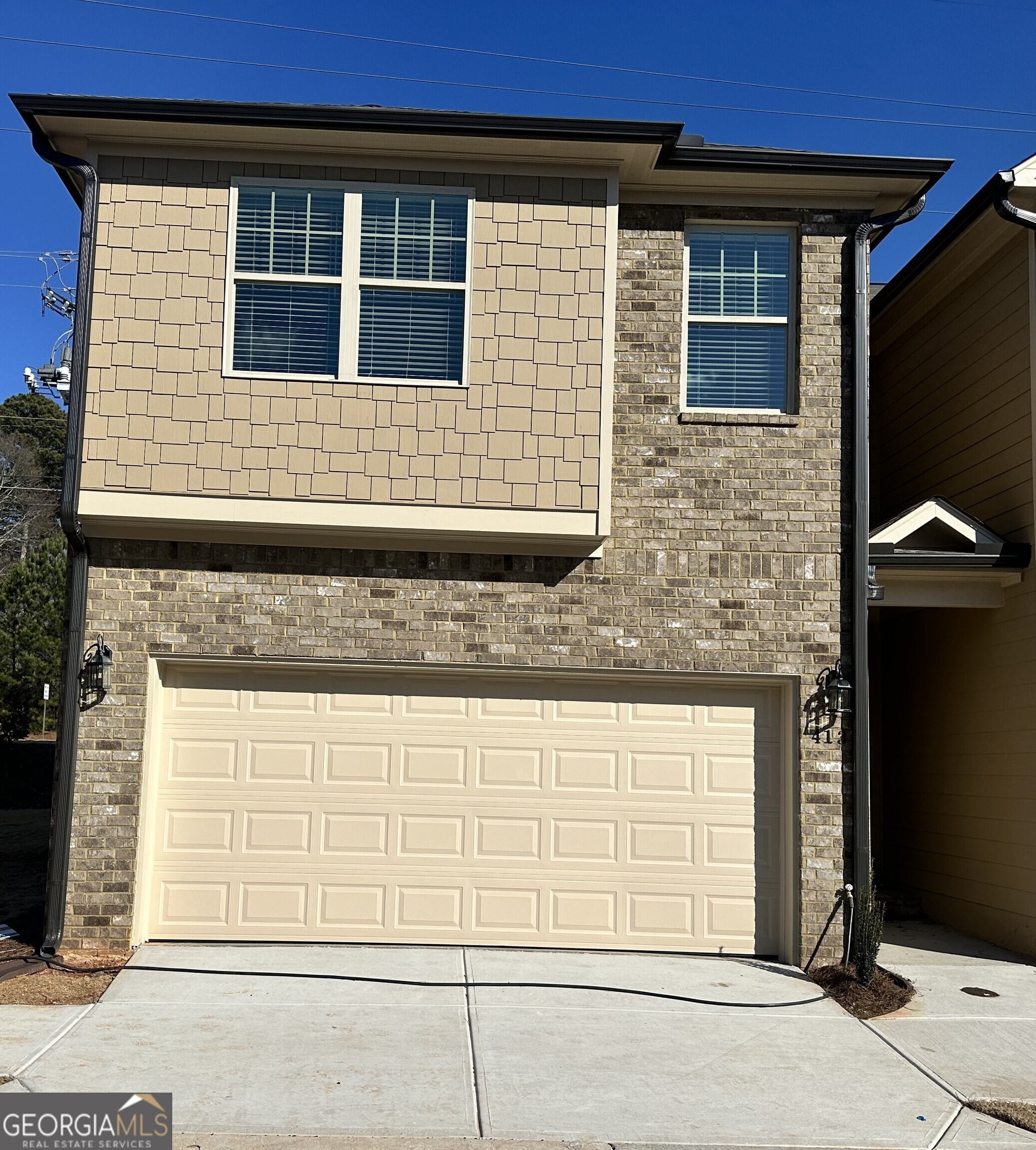 a front view of a house