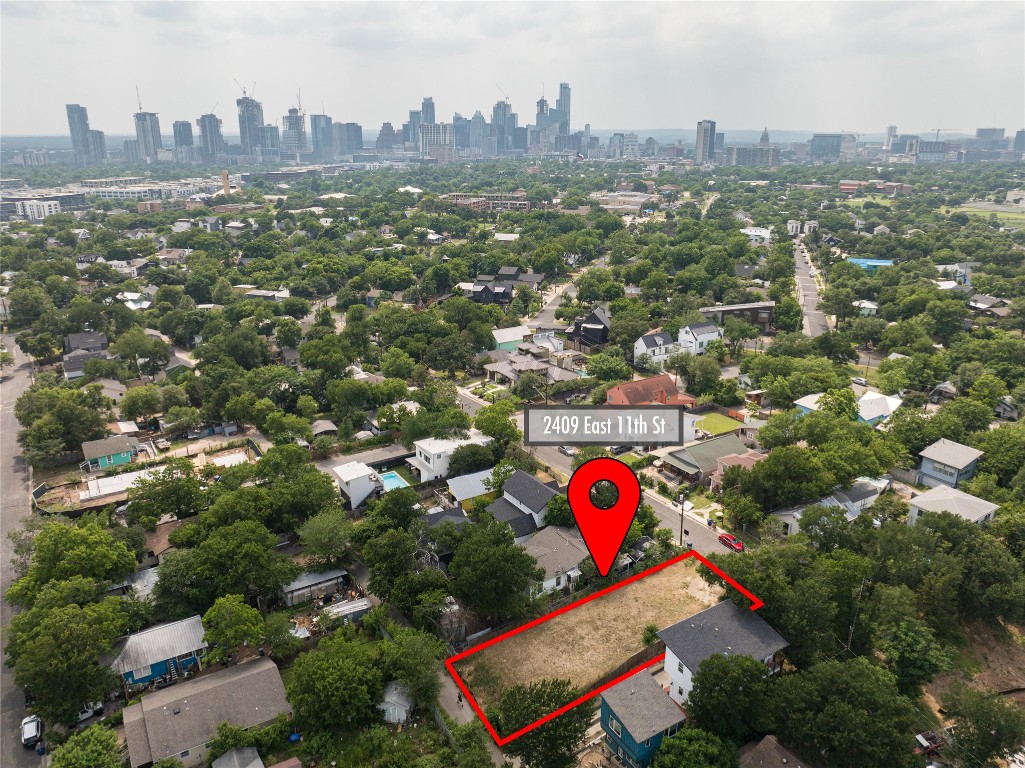 an aerial view of a houses