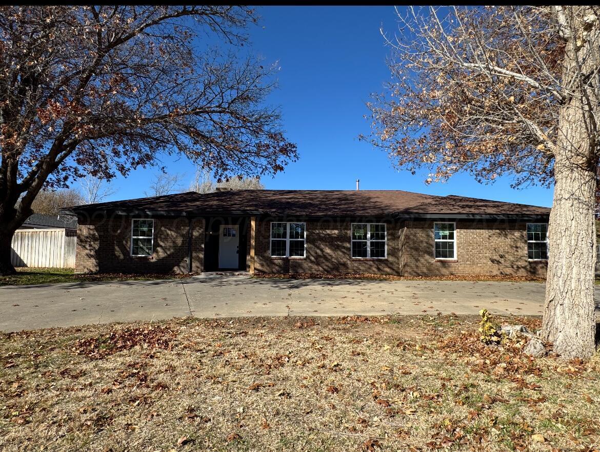 a front view of a house