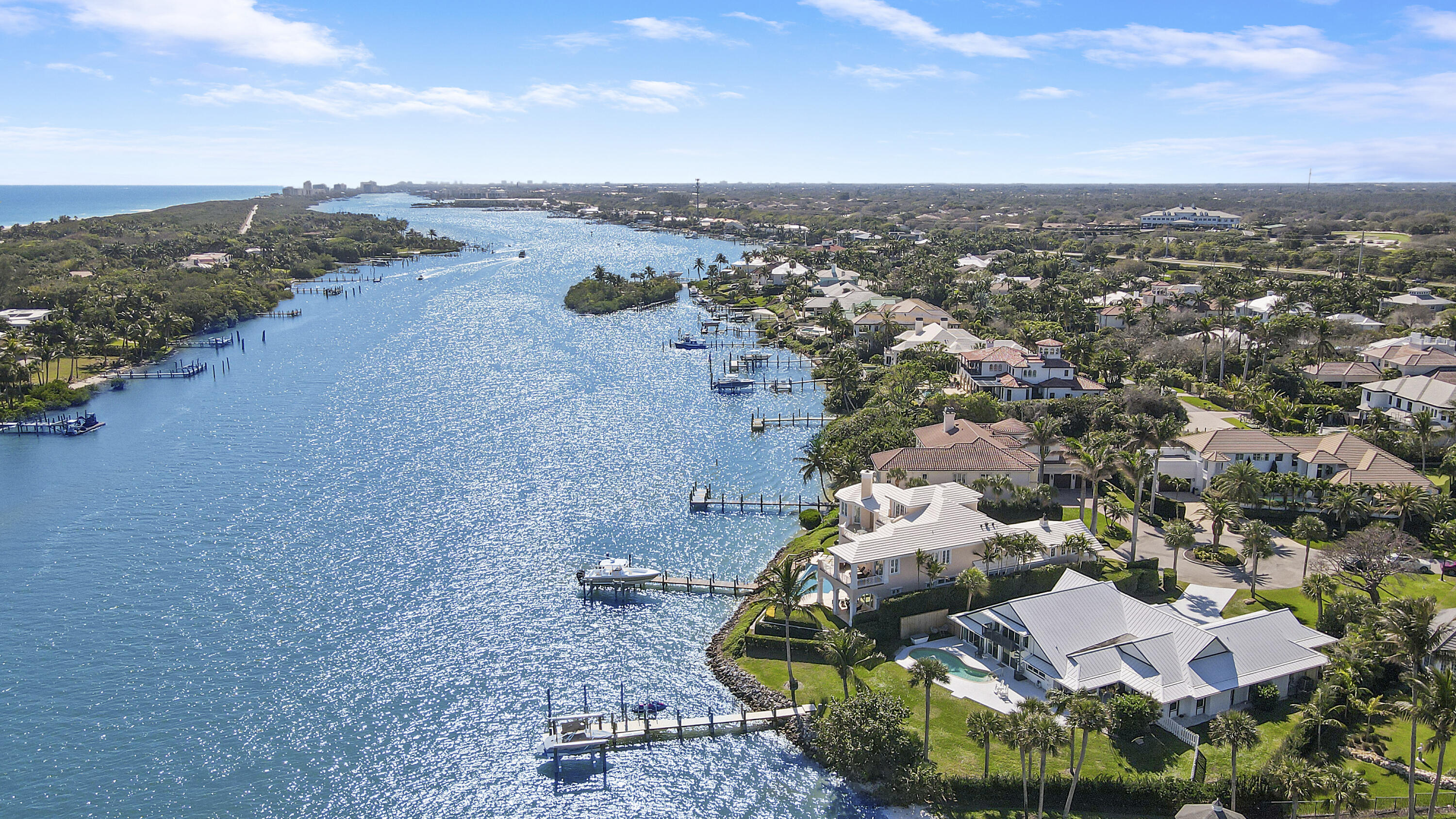 an aerial view of multiple house