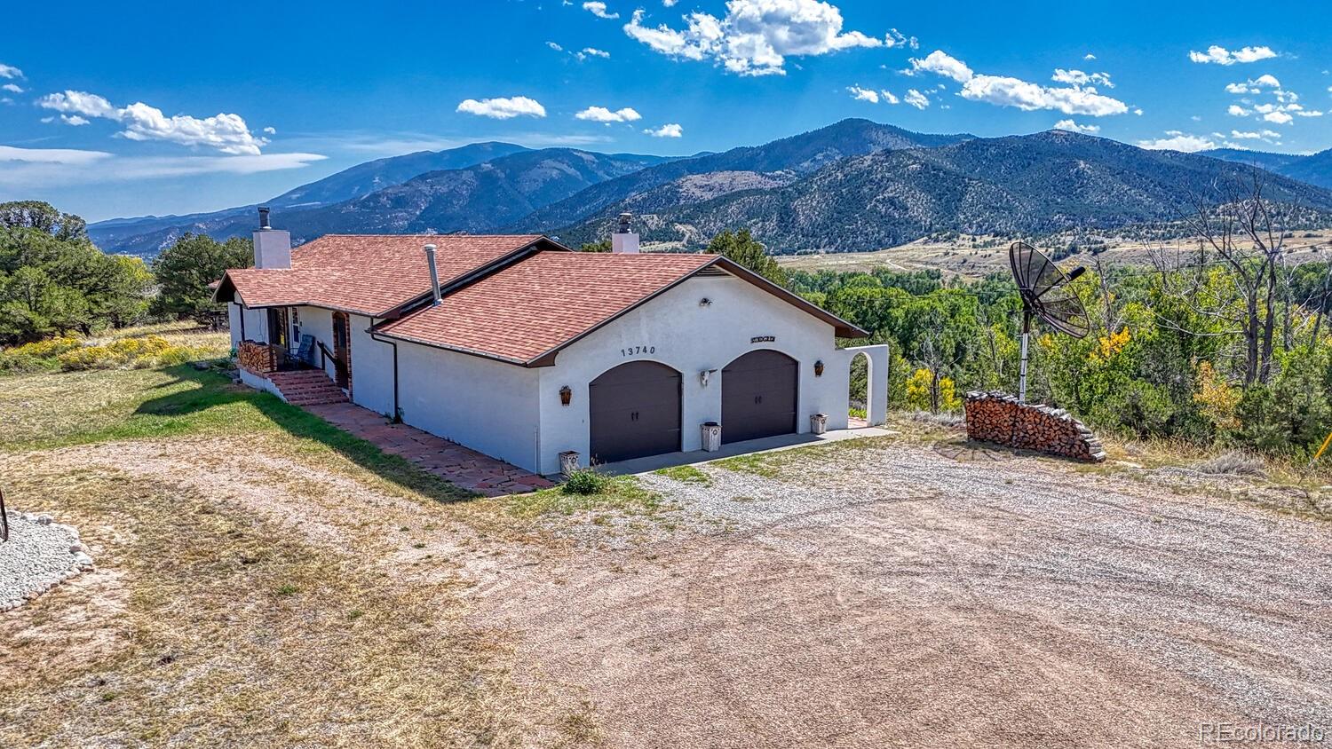 a house view with a yard