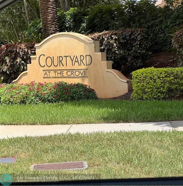 a view of outdoor space with sign board