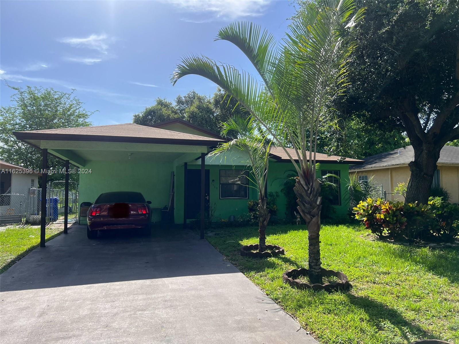 a car parked in front of house