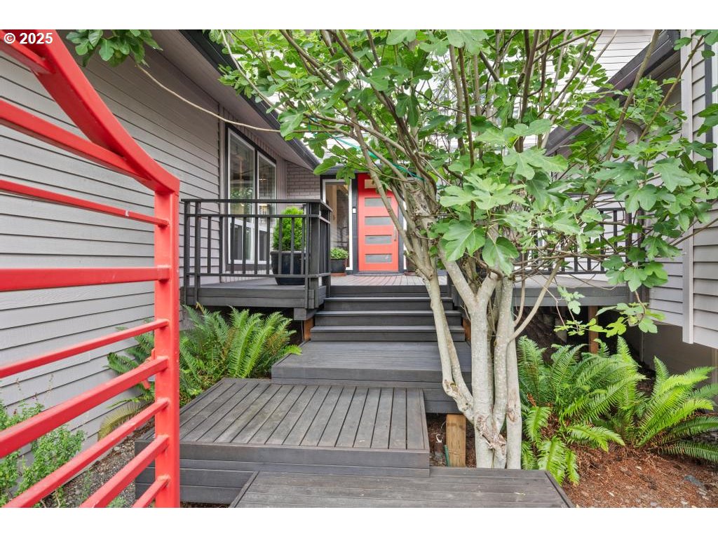 a view of outdoor space and deck