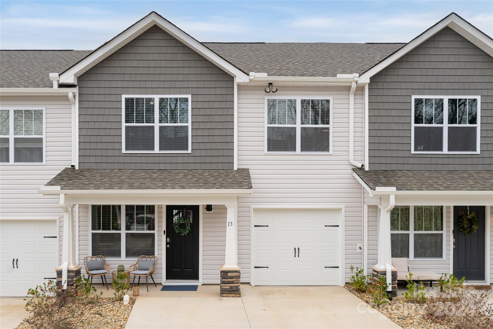 a front view of a house