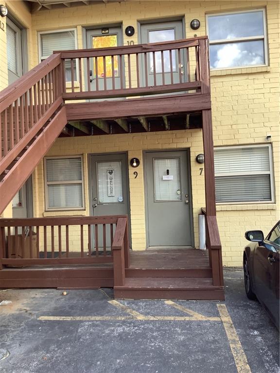 a view of front door of house