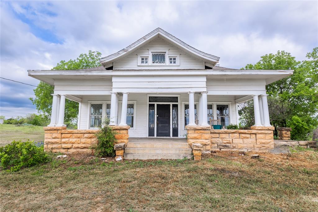 front view of a house with a porch