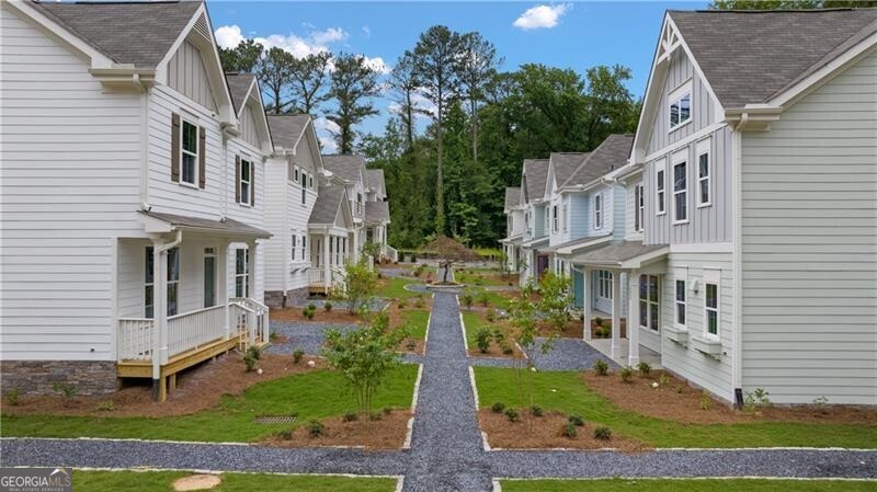 View of home's exterior with a lawn