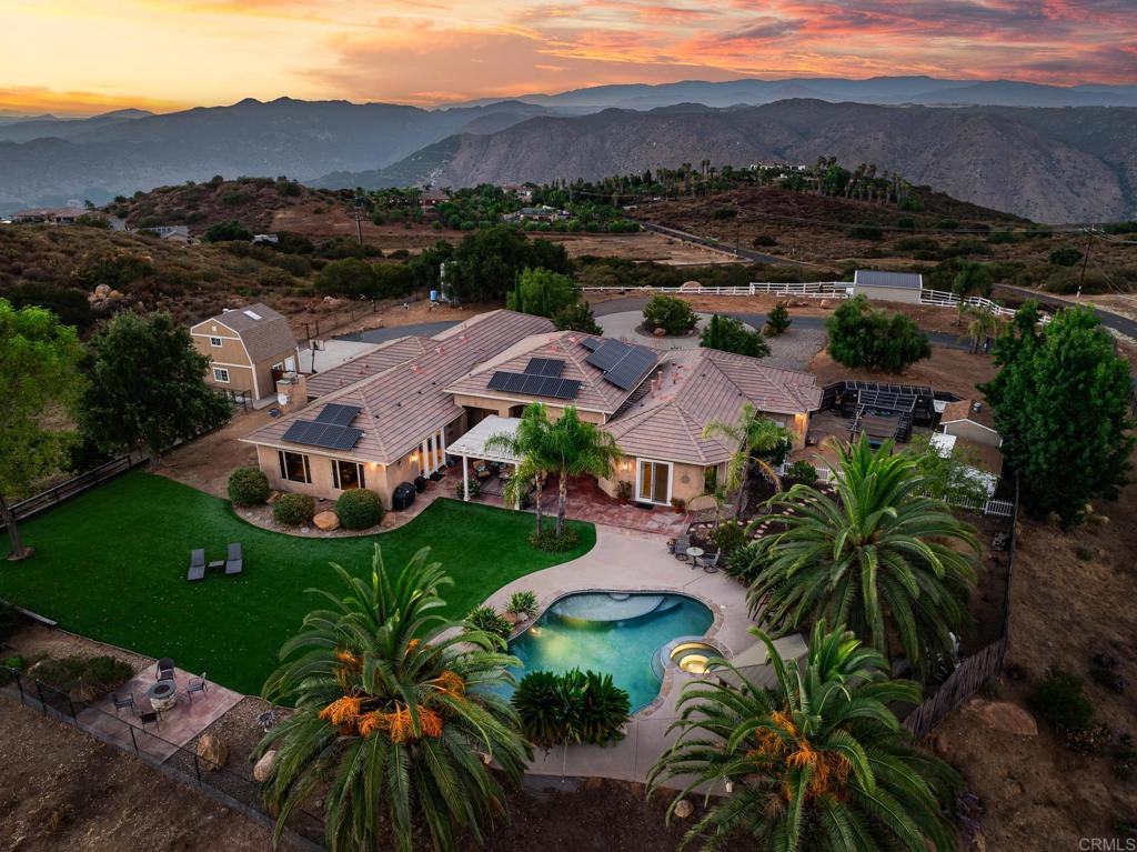 an aerial view of multiple house