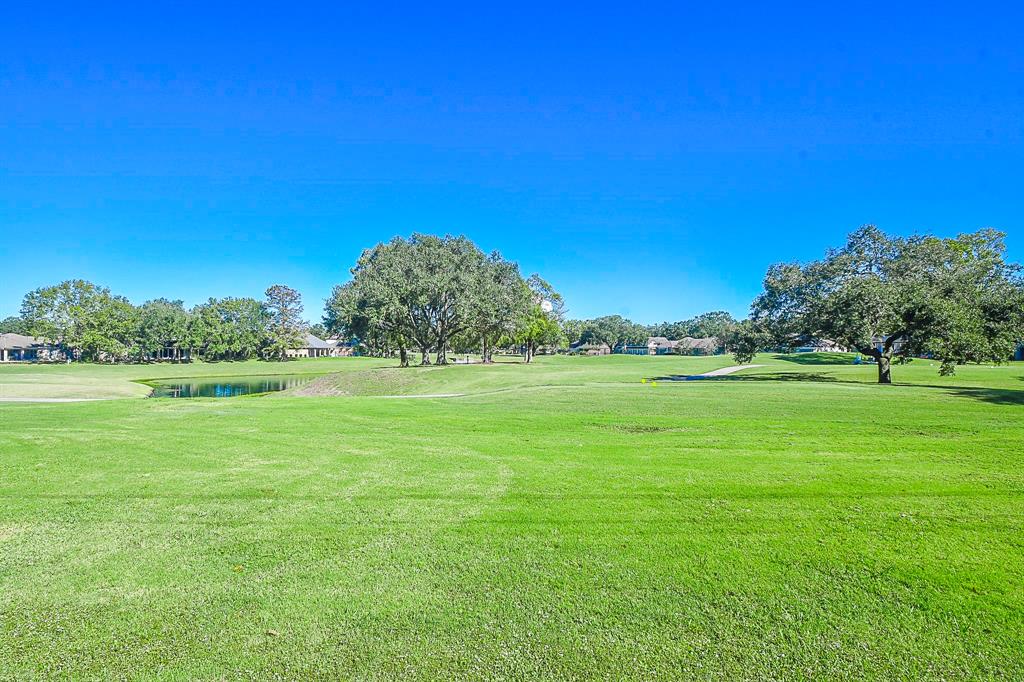 a view of field with trees in the background