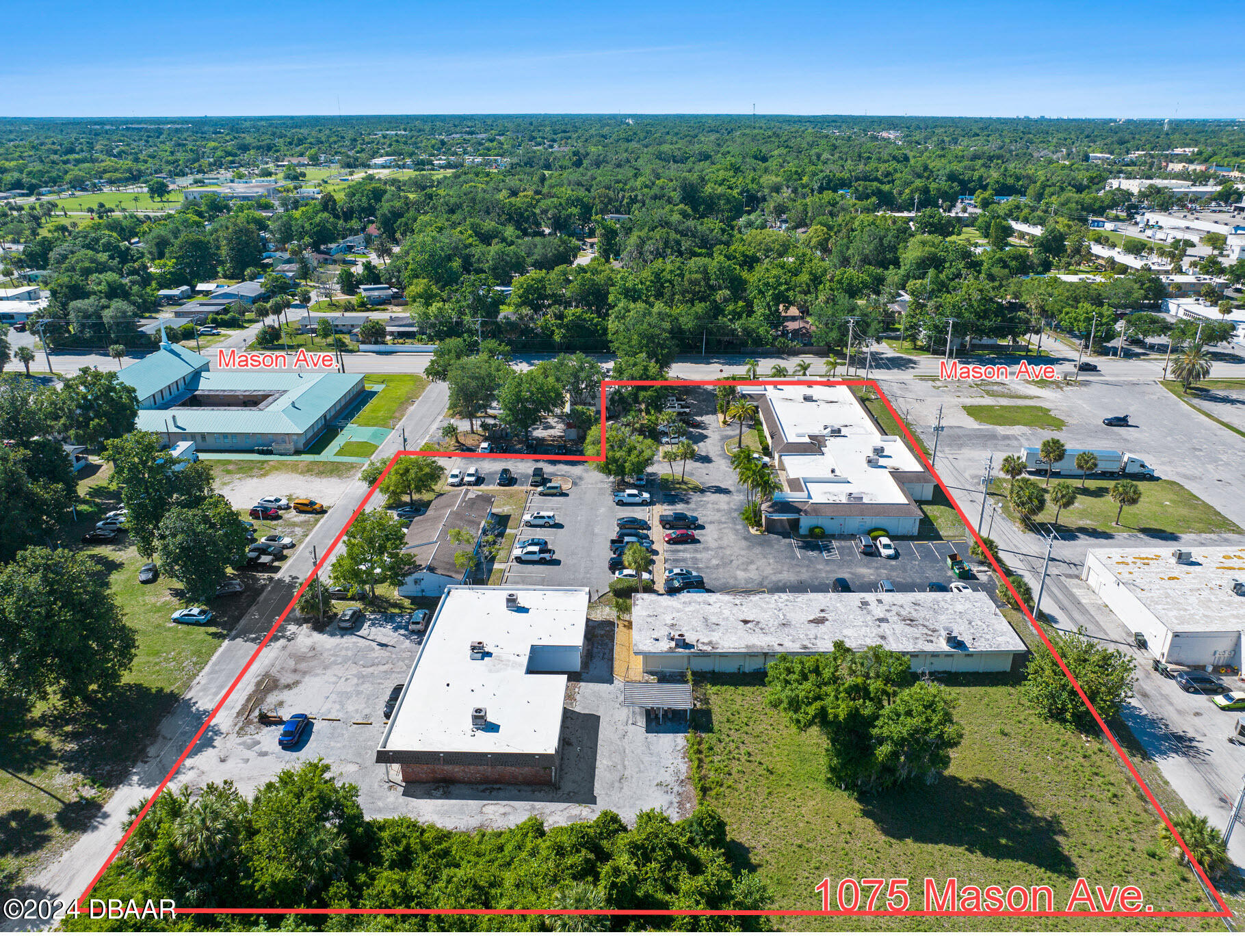 an aerial view of multiple house