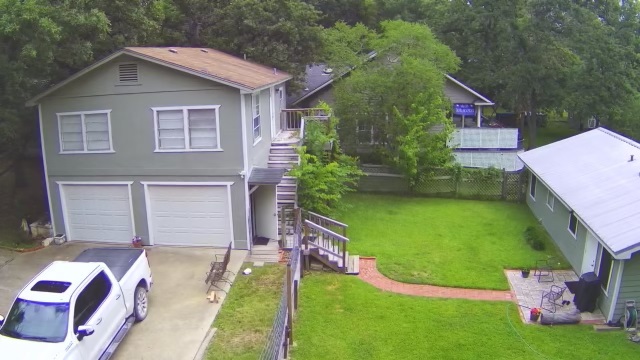 a aerial view of a house