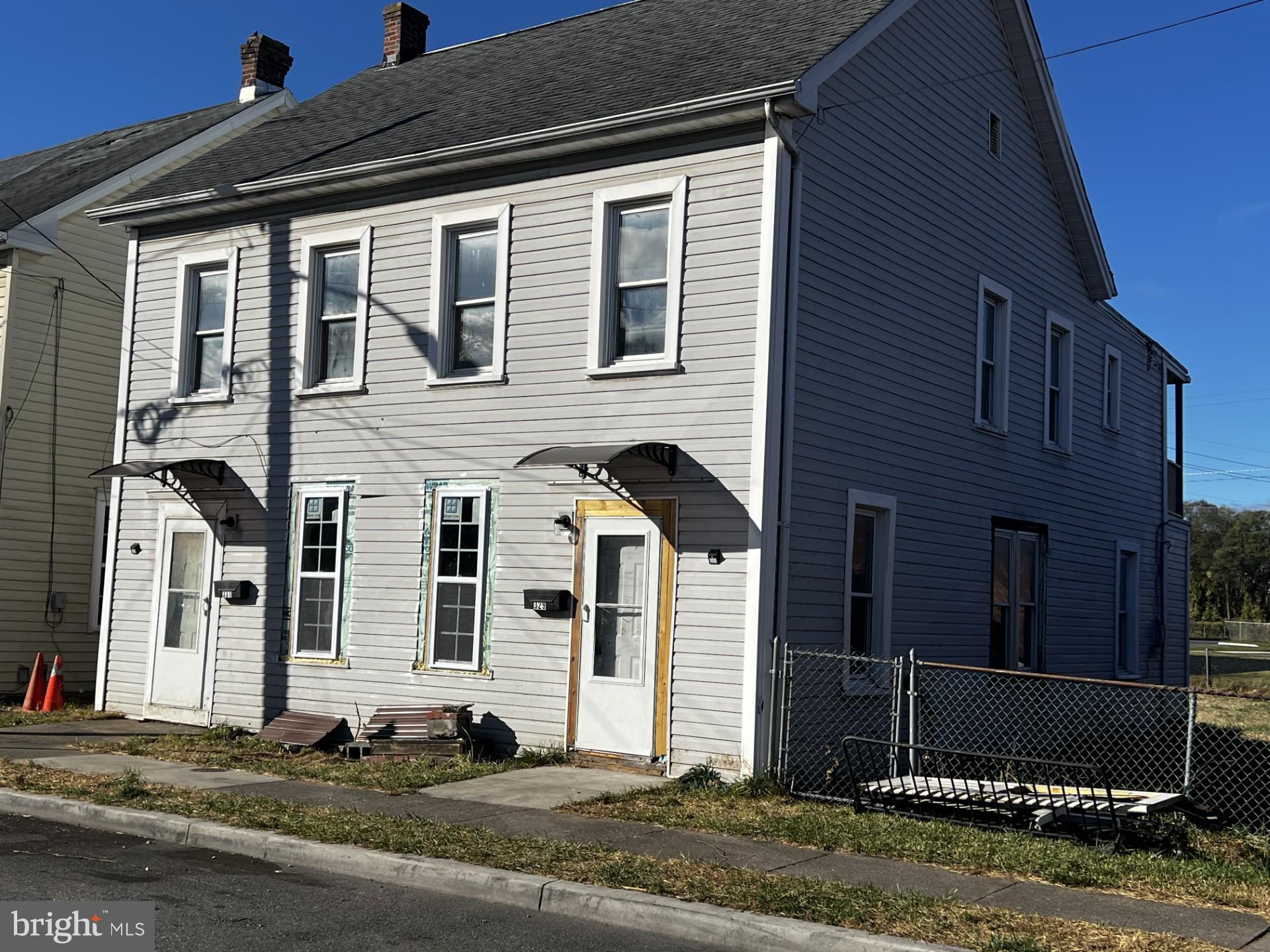 a front view of a house