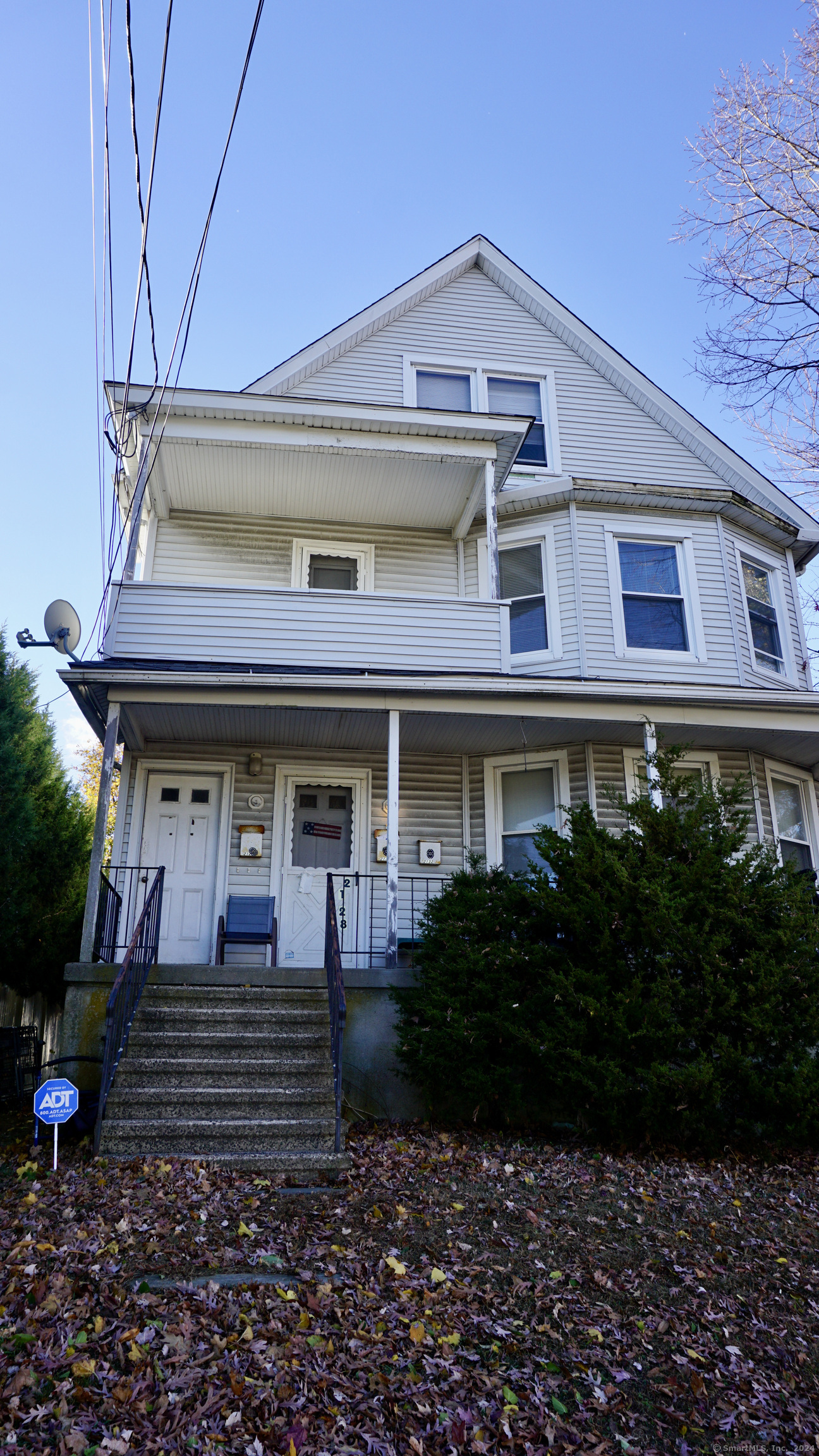 a front view of a house