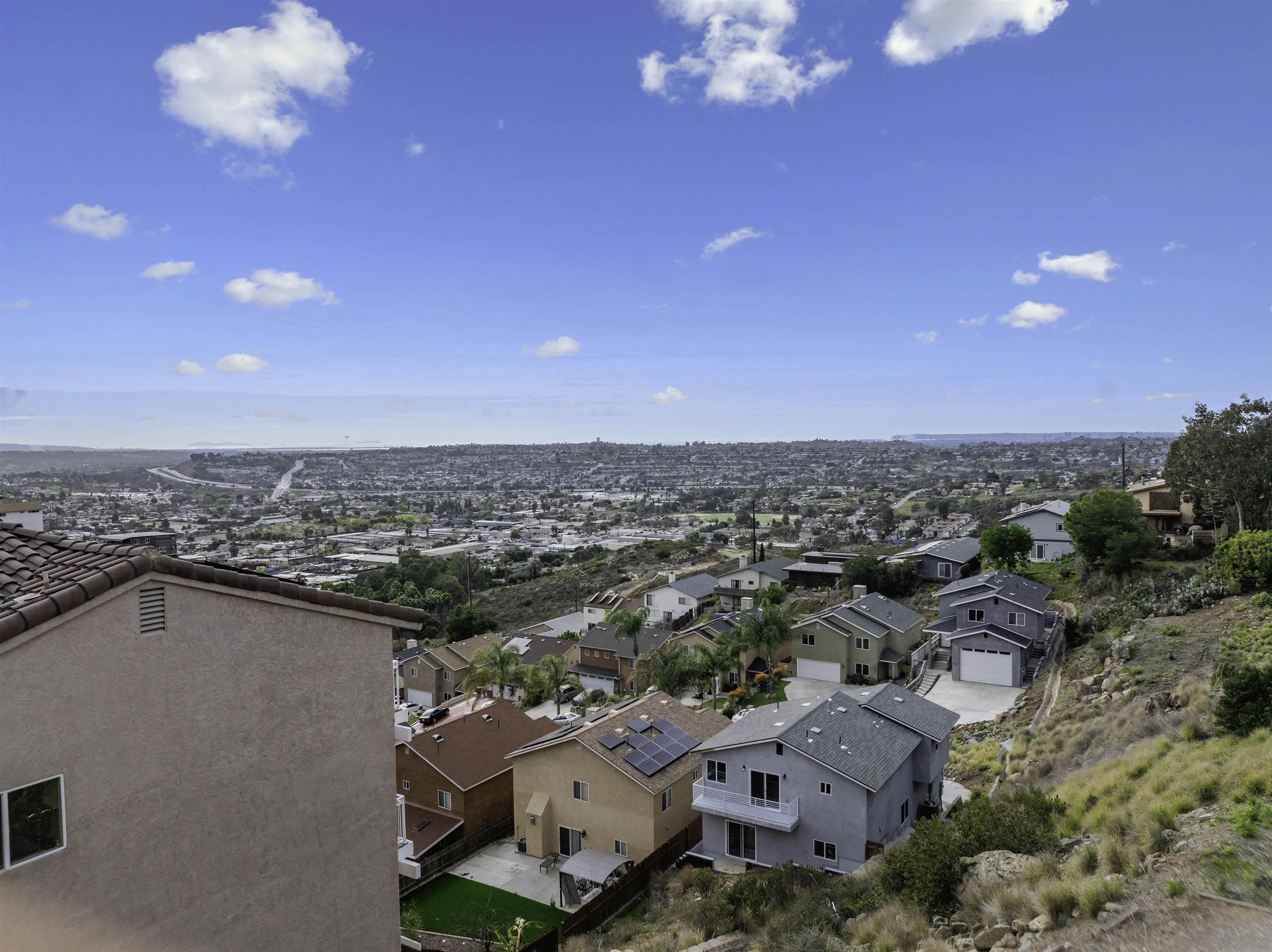 an aerial view of multiple house