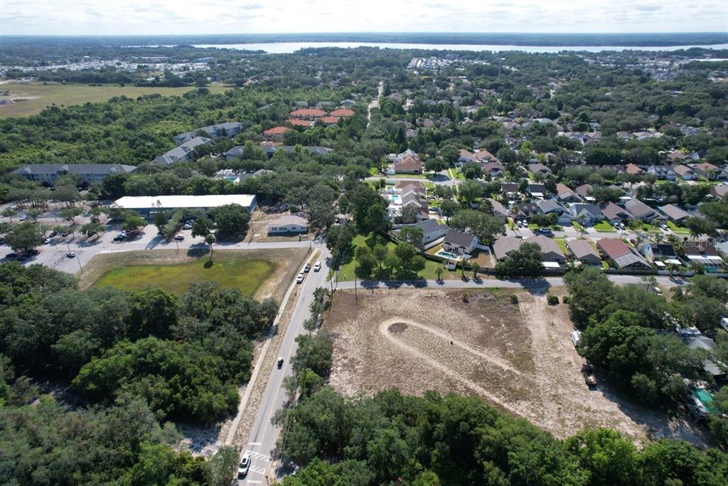 an aerial view of multiple house