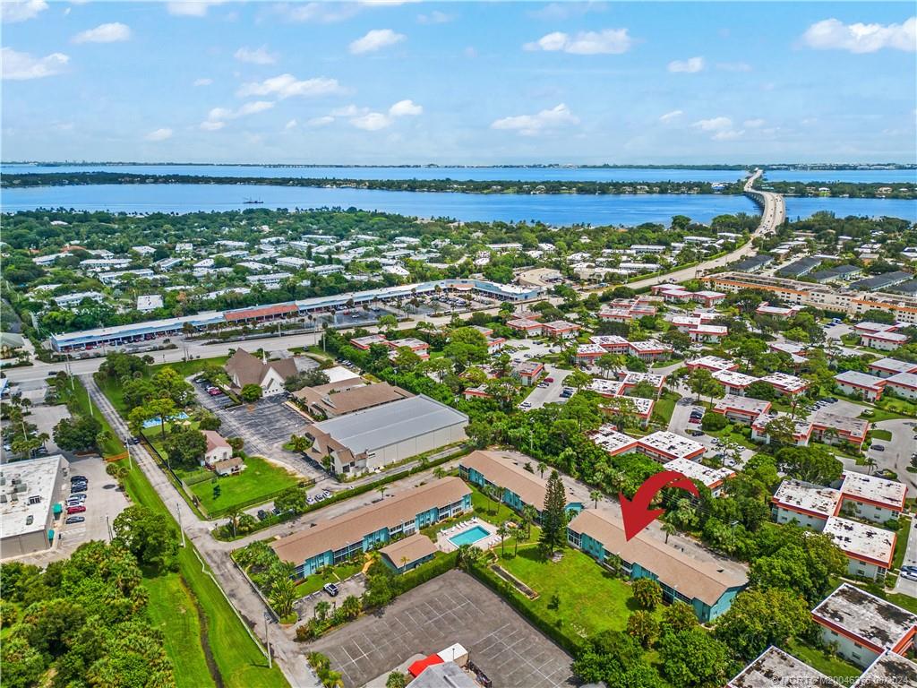 an aerial view of a city