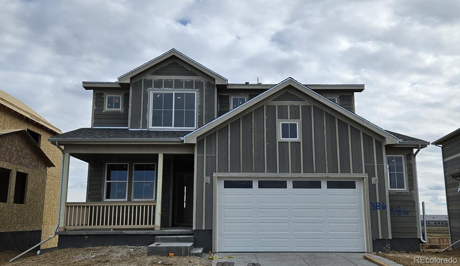 a front view of a house