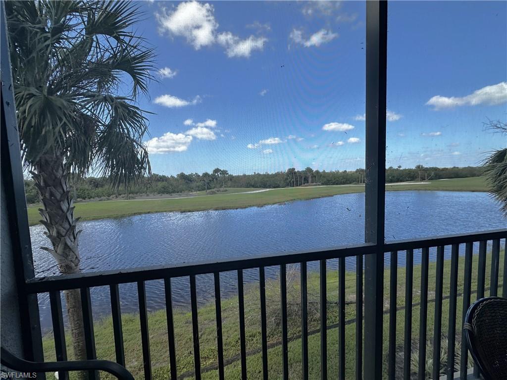 a view of lake from balcony