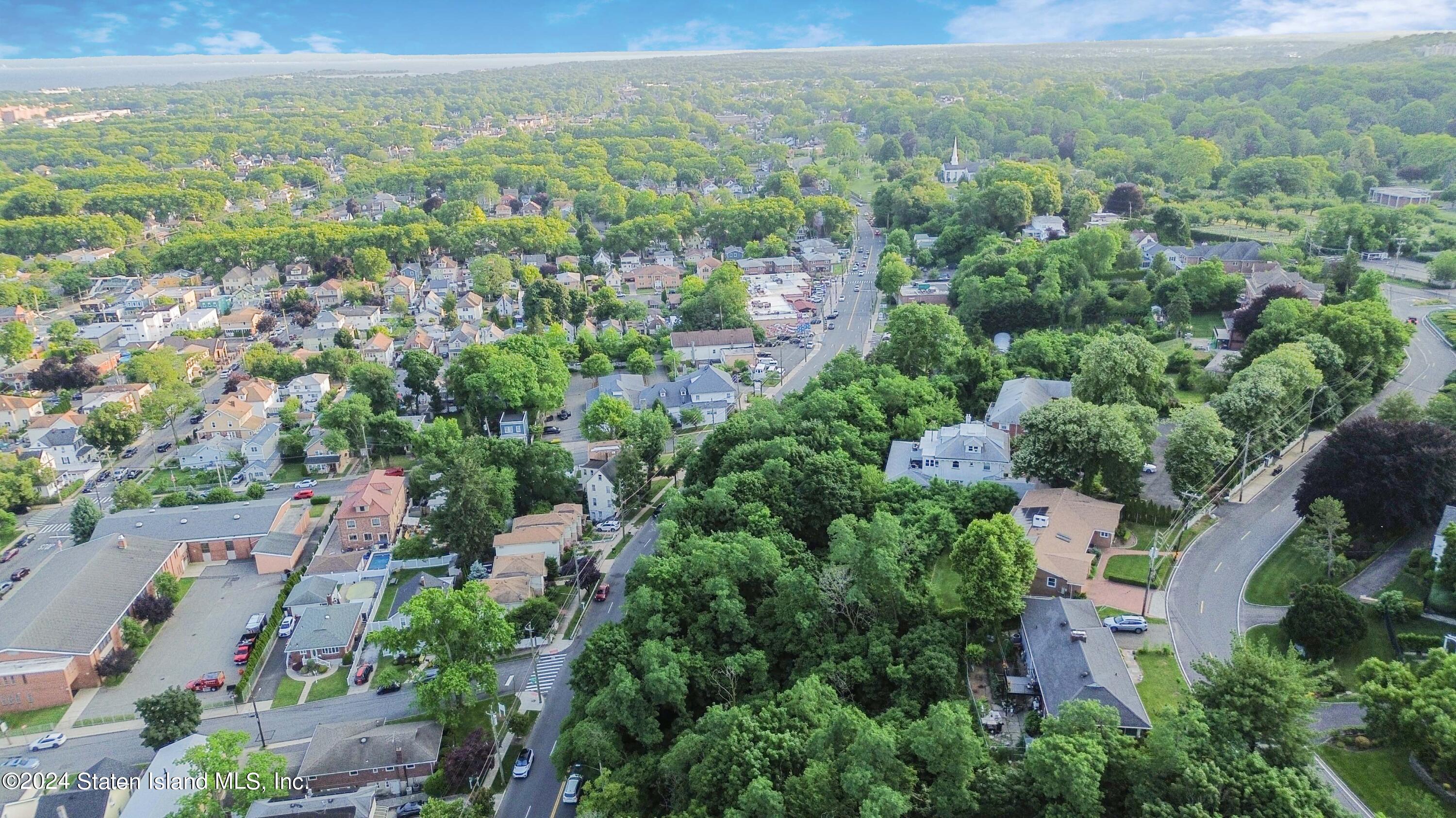 an aerial view of multiple house