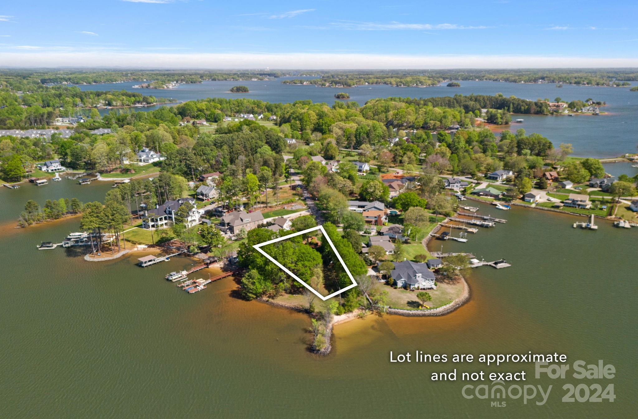 an aerial view of multiple house