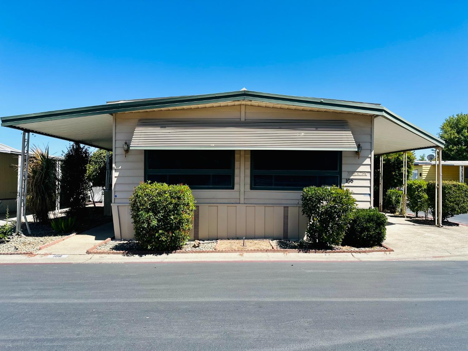 a view of a house with a outdoor space