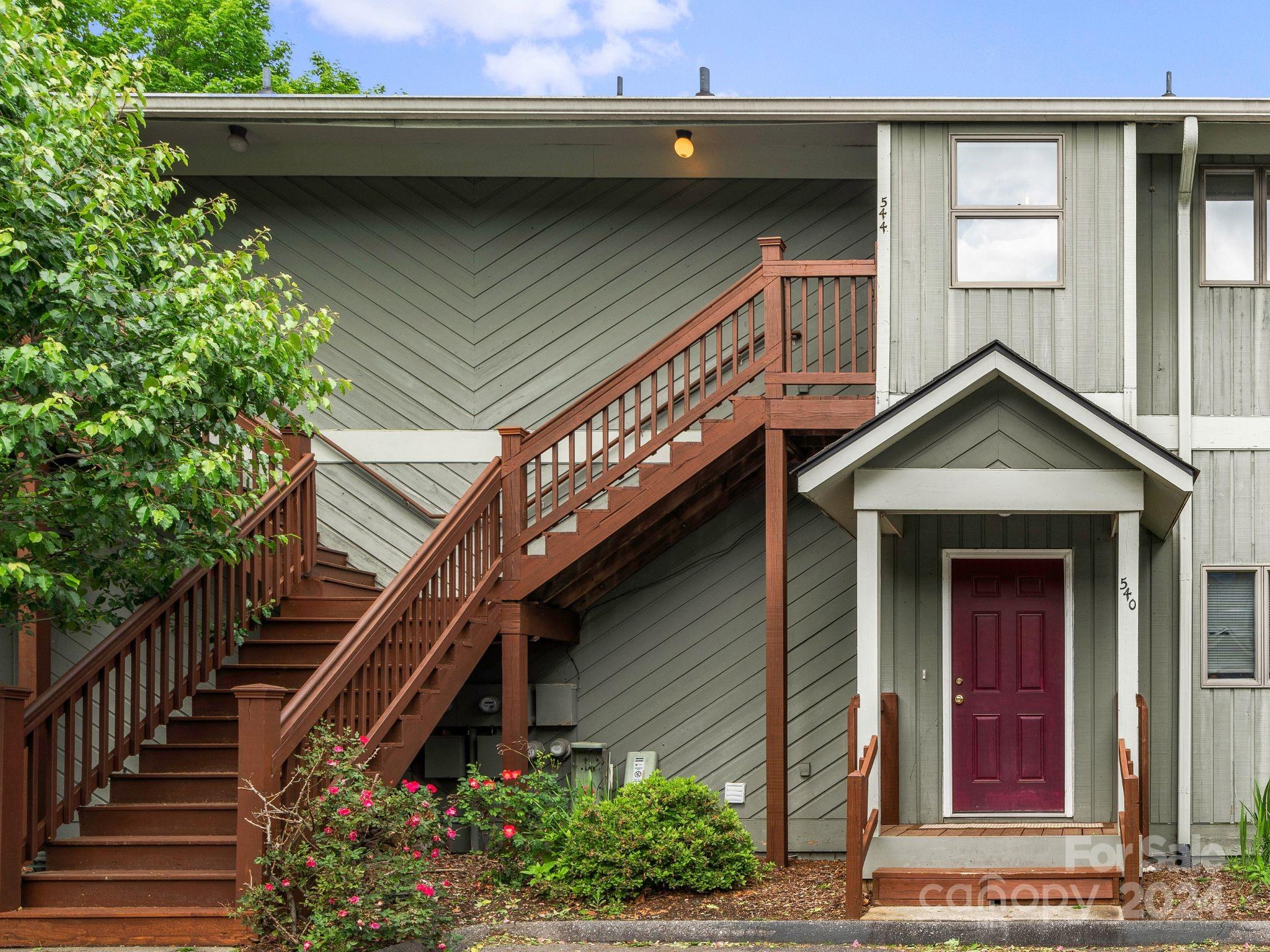 a front view of a house with entryway