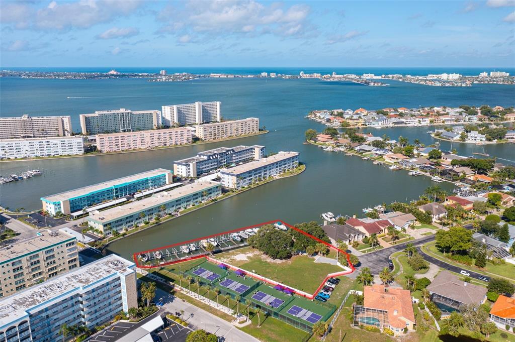 an aerial view of a city