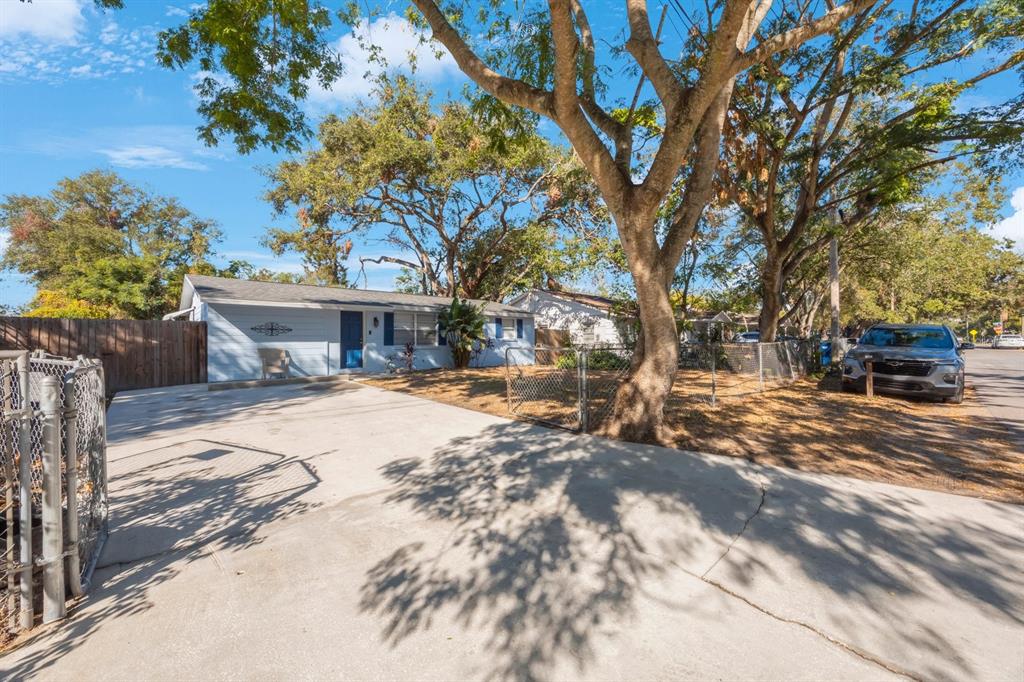 a house with trees in front of it