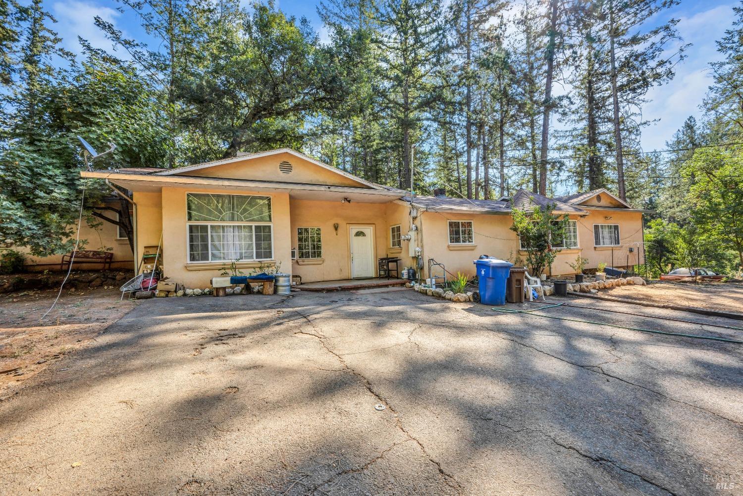 a view of a house with a patio