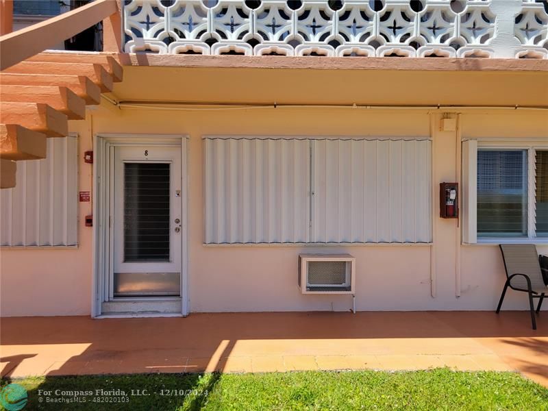 a view of front door of house