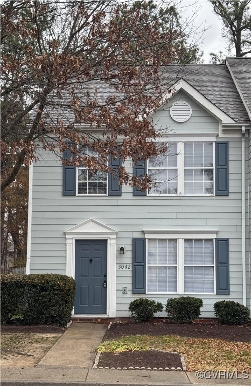 a front view of a house