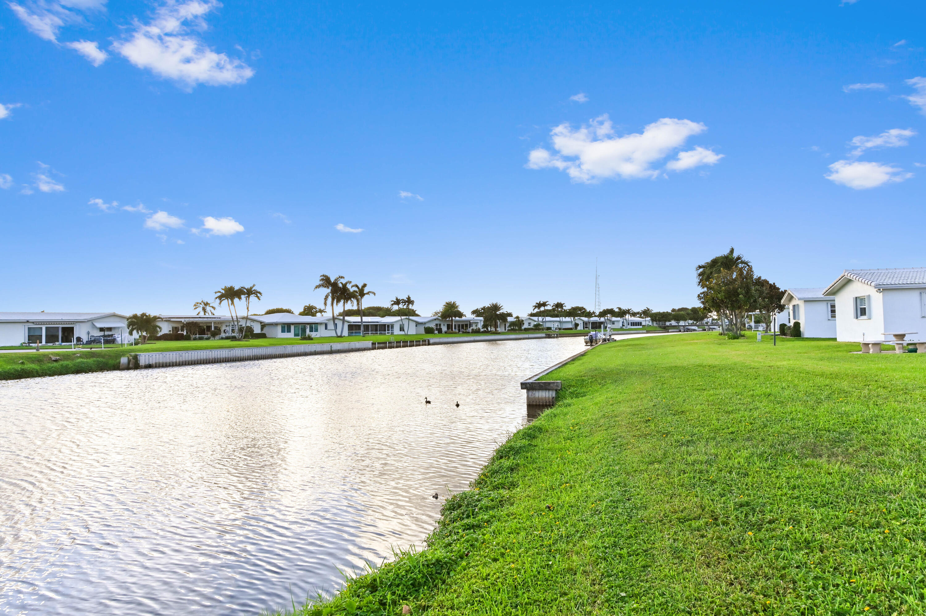 a view of a lake with outdoor space