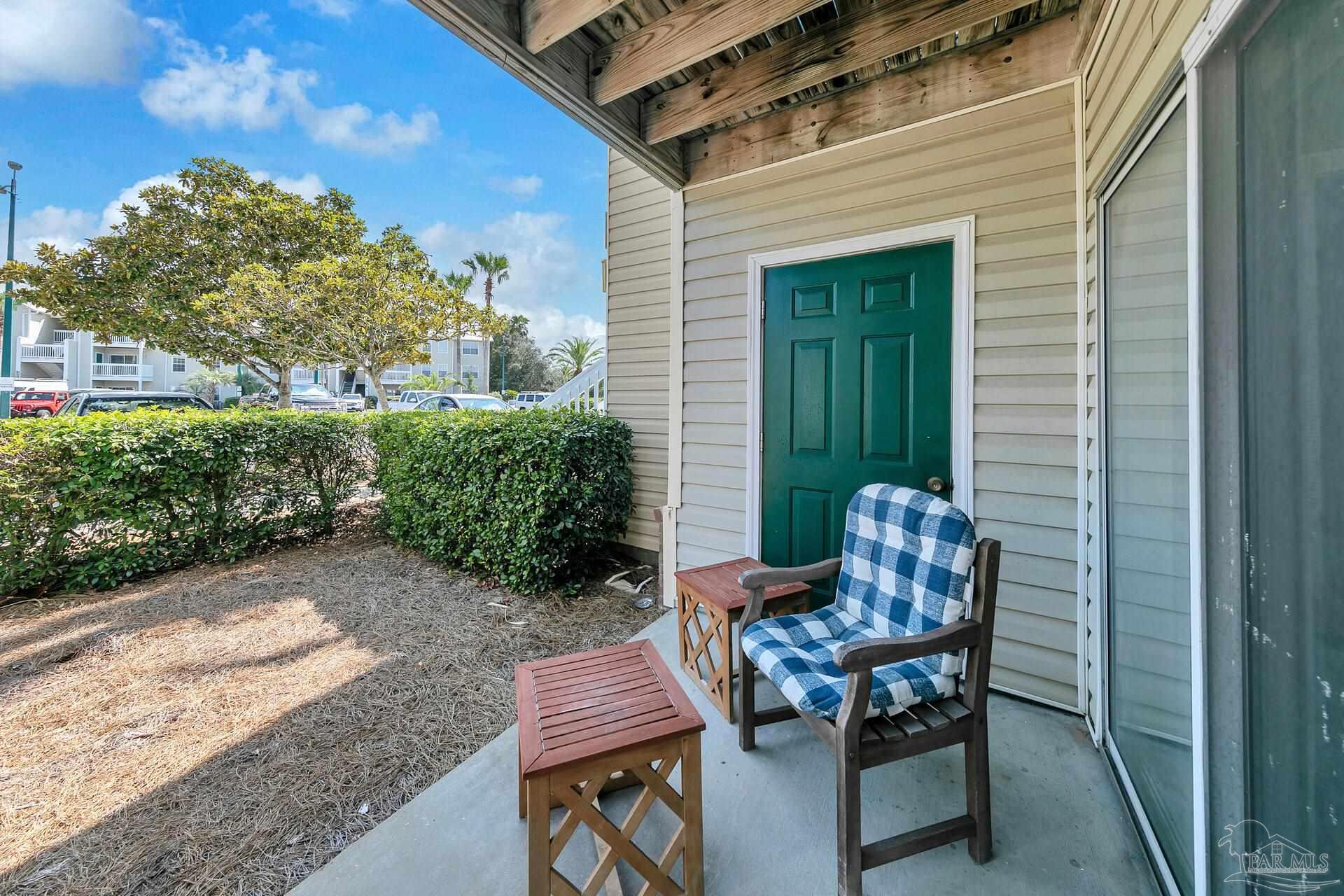 a outdoor space with a couch