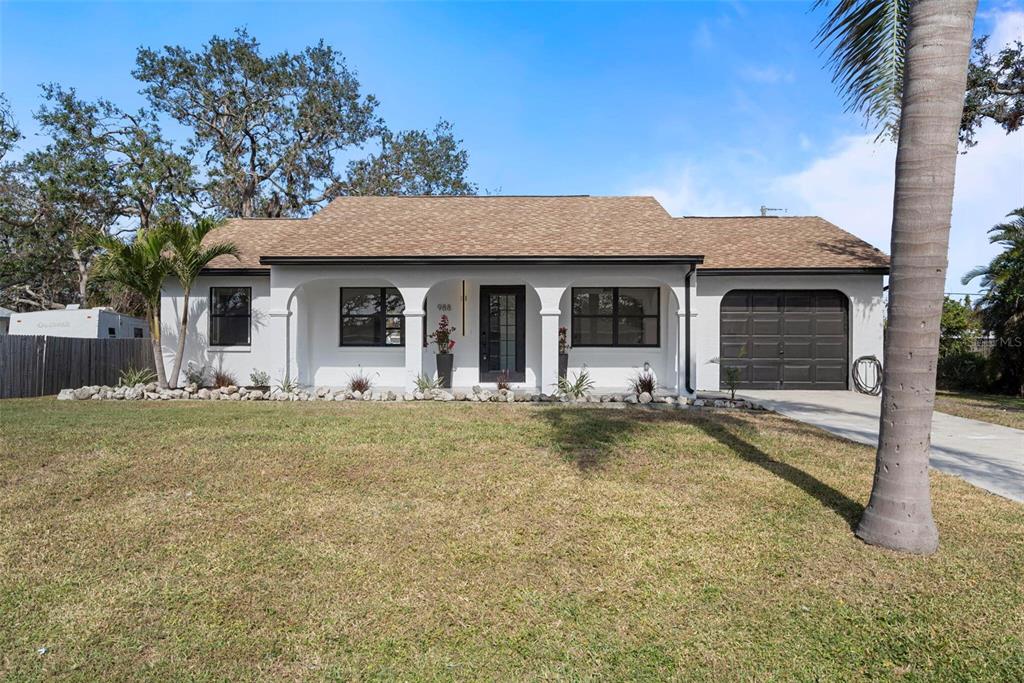 front view of house with a yard