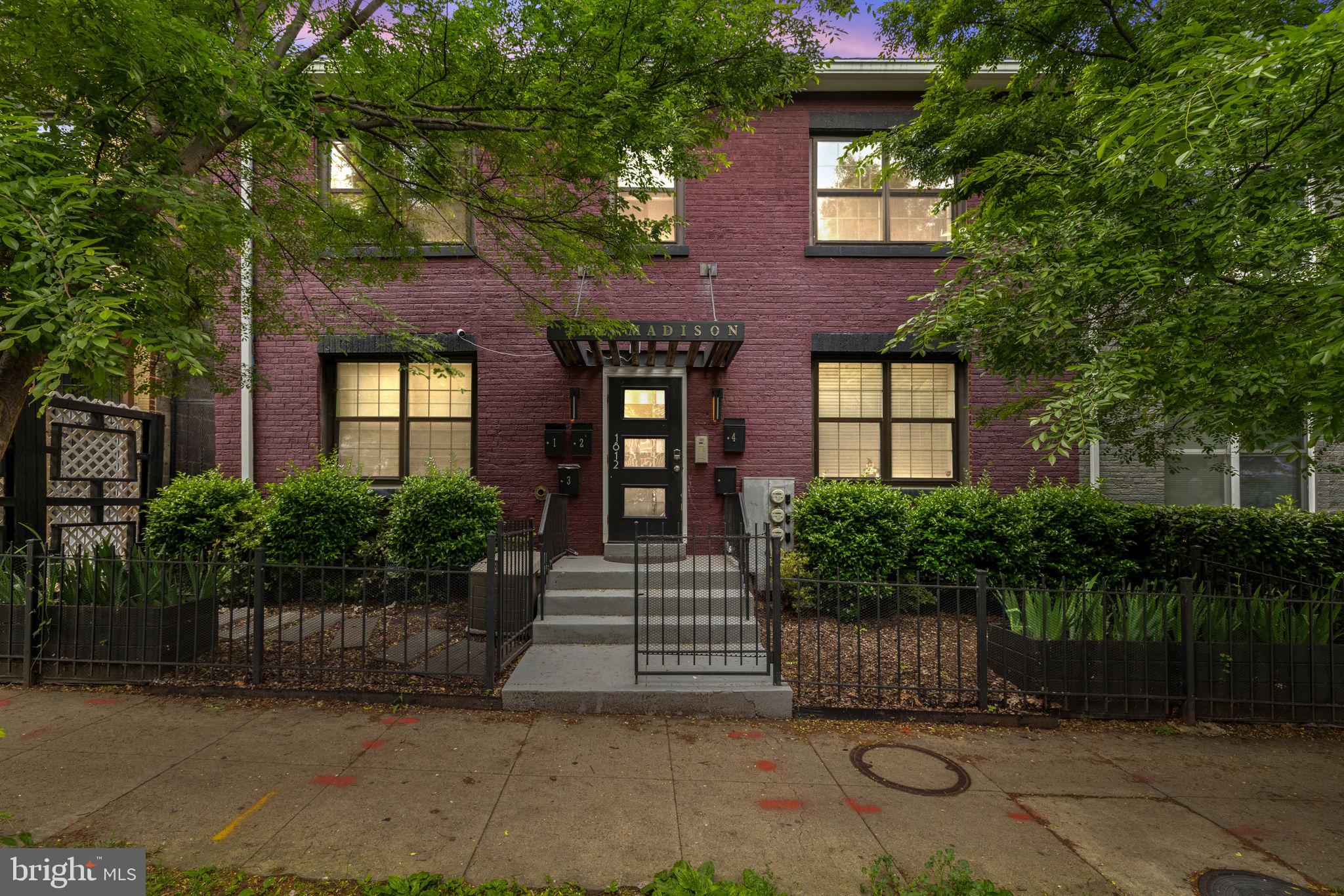 a front view of a house