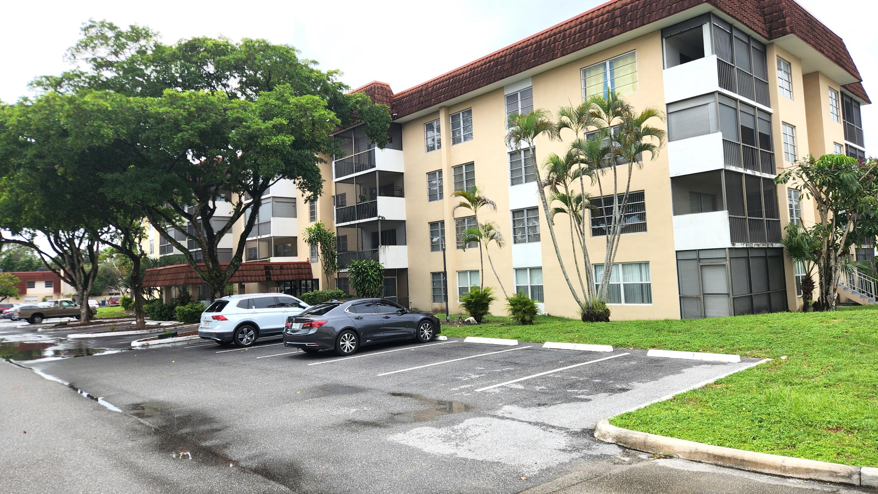 a cars parked in front of a building