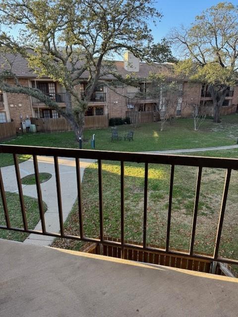 a view of backyard with green space