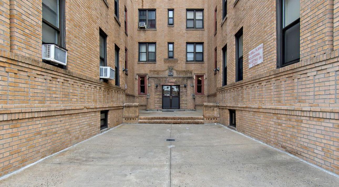 a view of a building with stairs