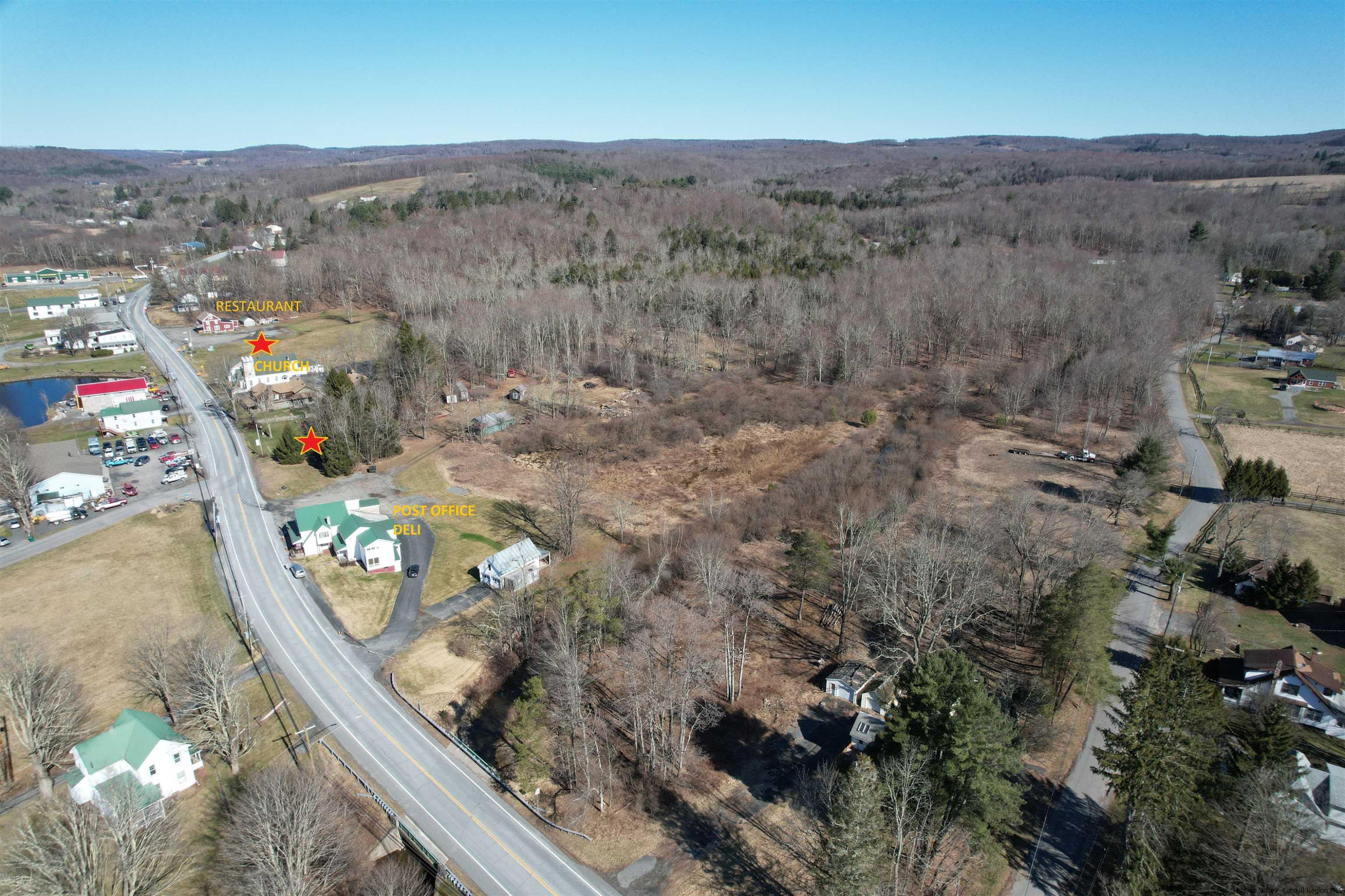 an aerial view of multiple house